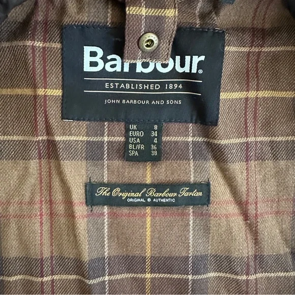 Barbour Dark Brown Waxed Coat - Picture 7 of 8